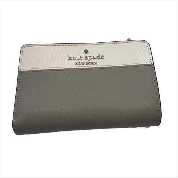 Kate Spade New York Staci Medium Compact Bi-Fold Wallet in Nimbus Grey - Picture 14 of 14